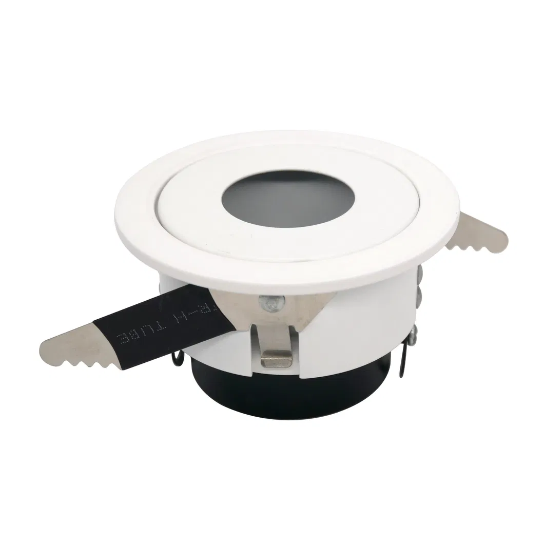 Aluminum LED Halogen MR16 GU10 Recessed Ceiling Light Fitting Round Hotel Home Commercial Lighting Downlight Fixture Frame Adjustable Tilt Anti-Glare Spotlight