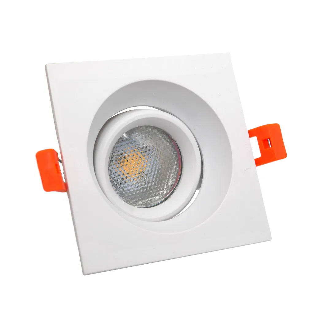 Aluminum MR16 GU10 LED Halogen Trumpet Square Decorative Hotel Home Commercial Lighting Downlight Fixture Recessed Ceiling Light Adjustable Spotlight