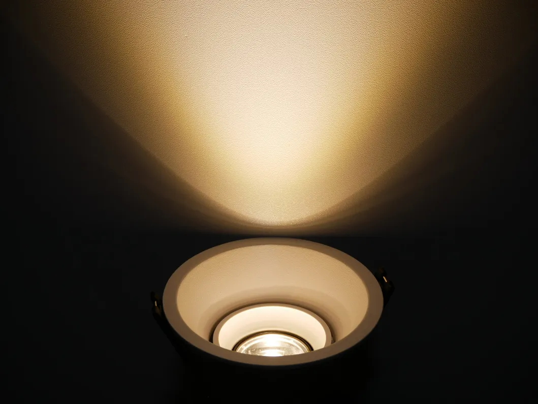 Aluminum MR16 GU10 LED Halogen Trumpet Round Decorative Hotel Home Commercial Downlight Fixture Recessed Ceiling Light Adjustable Spotlight
