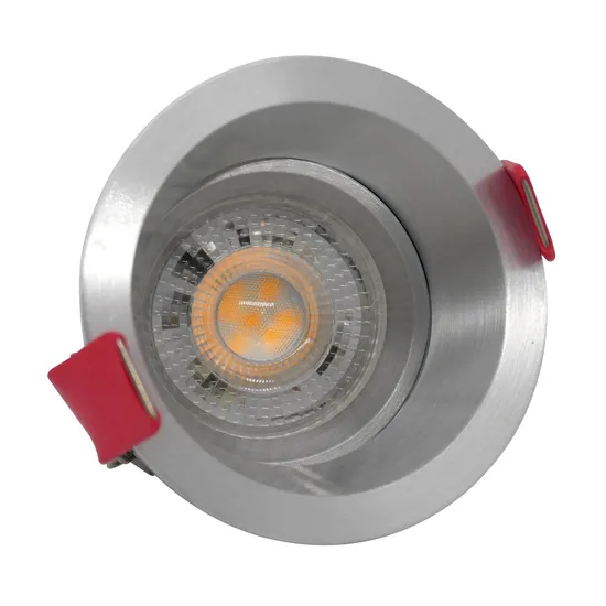 Aluminum LED Halogen MR16 GU10 Recessed Ceiling Light Fitting Round Interior-Lighting Downlight Fixture Frame Adjustable Tilt Mini Spotlight