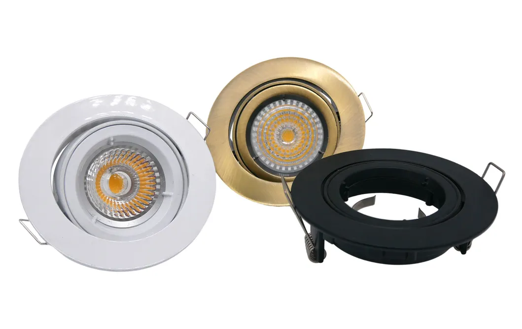 Aluminum MR16 GU10 LED Halogen Ceiling Light Commercial Indoor Lighting Home Shop Recessed Downlight Fixture Adjustable Tilt Spotlight