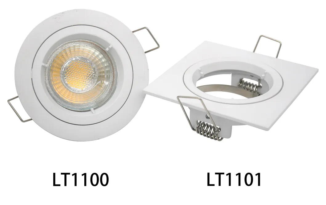 Aluminum MR16 GU10 LED Halogen Round Recessed Spotlight Home Commercial Ceiling Light Fixture Downlight