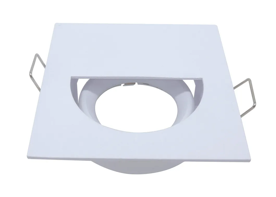 Halogen Square Trumpet Recessed Ceiling Light LED MR16 GU10 Interior-Lighting Spotlight Downlight Housing with Aluminum