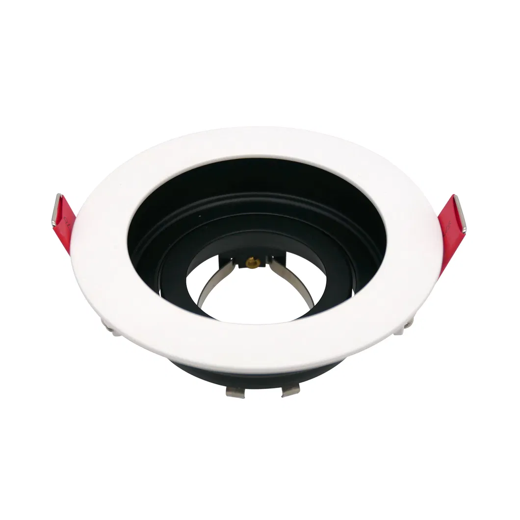 Aluminum MR16 GU10 LED Halogen Ceiling Light Round Commercial Indoor Lighting Home Shop Recessed Downlight Fixture Adjustable Tilt Spotlight