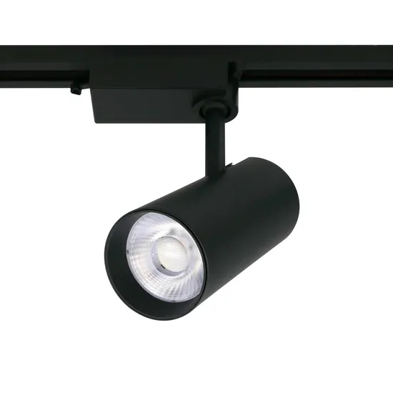 Indoor Lighting Adjustable Tracklight Dimmable Rail Spotlight COB Black LED Track Light