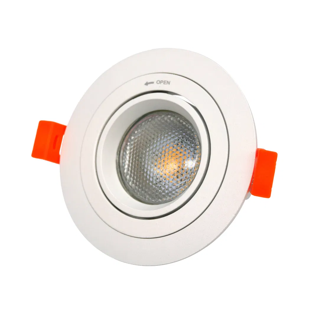 Aluminum LED Halogen Round Trumpet Recessed MR16 GU10 Adjustable Spotlight Downlight Housing