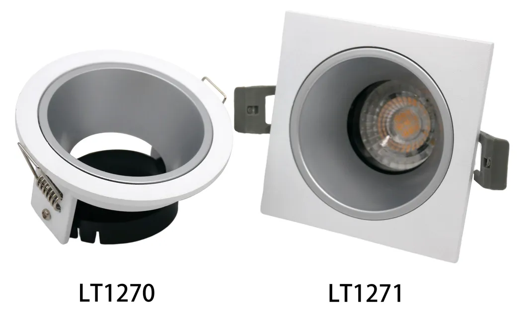 Aluminum MR16 GU10 LED Halogen Recessed Ceiling Light Spotlight Fixture Adjustable Frames Downlight