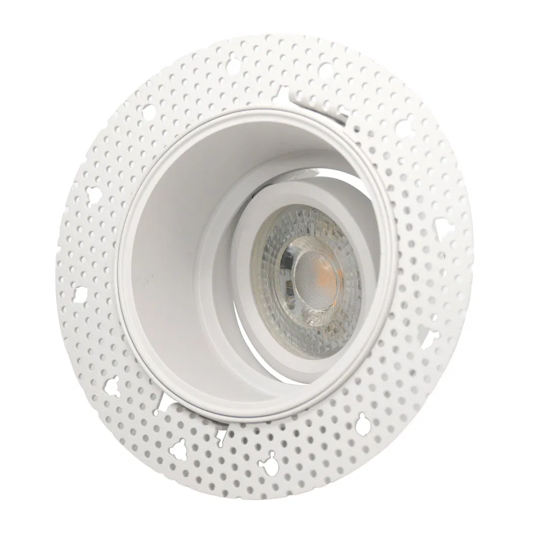 LED Light Halogen Round Trumpet Recessed MR16 GU10 Reflector Borderless Spotlight Housing