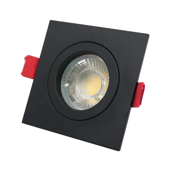 Aluminum MR16 GU10 LED Halogen Spotlight Fixture Recessed Ceiling Light Square Decorative Hotel Home Commercial Lighting Downlight