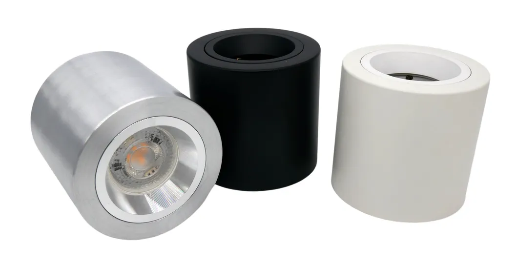 Round GU10 LED Halogen Interior-Lighting Decorative Fixture Surface Mounted Downlight Housing