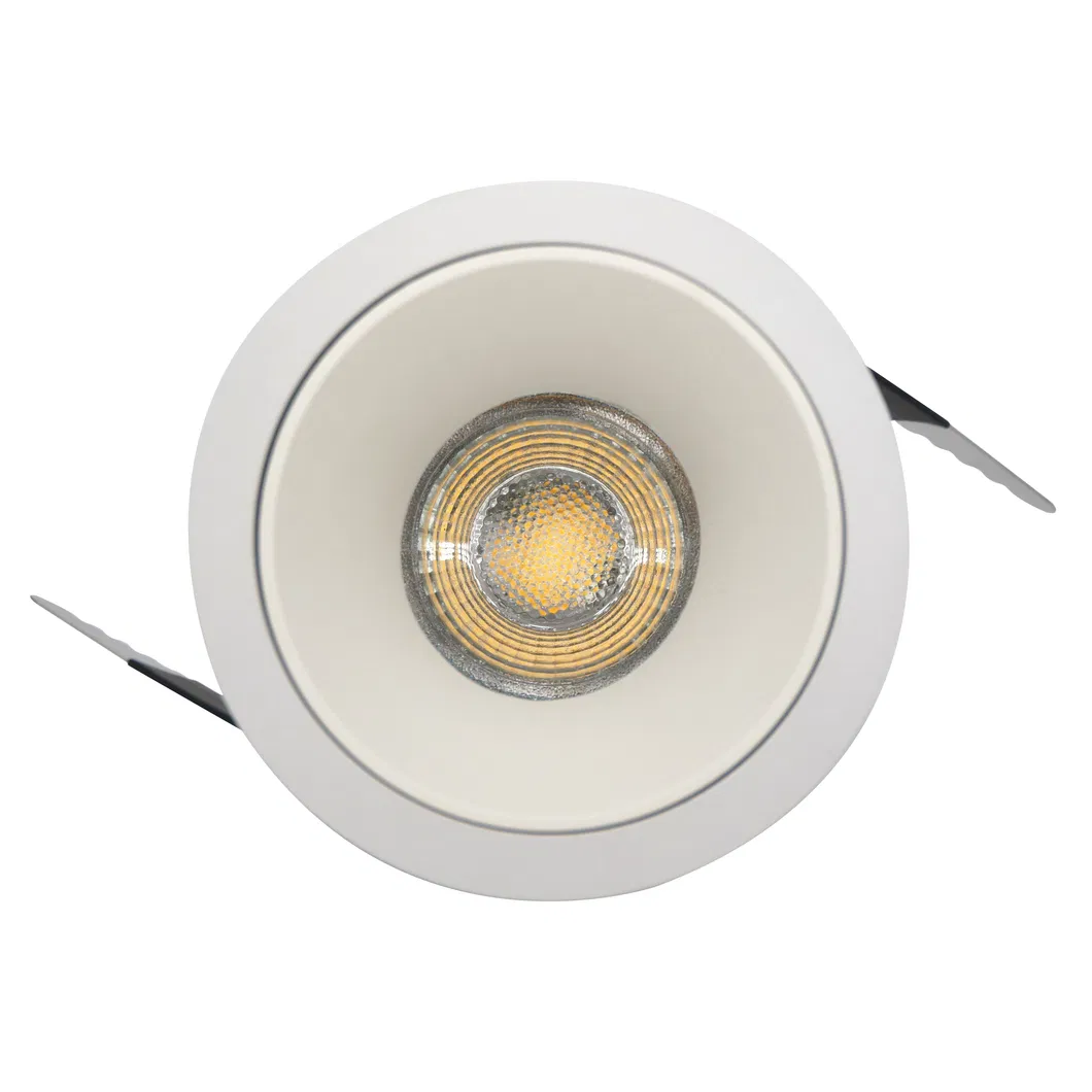 Aluminum MR16 GU10 LED Halogen Recessed Ceiling Light Fitting Round Lighting Fixture Frame Adjustable Tilt Anti-Glare Spotlight Downlight