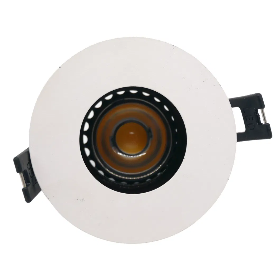 Aluminum MR16 GU10 LED Halogen Round Decorative Hotel Home Commercial Lighting Downlight Fixture Recessed Ceiling Light Adjustable Tilt Semicircle Spotlight