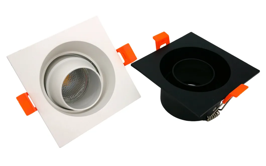 MR16 GU10 Aluminum LED Light Halogen Square Trumpet Recessed Interior-Lighting Housing Decorative Spotlight Ceiling Light Downlight