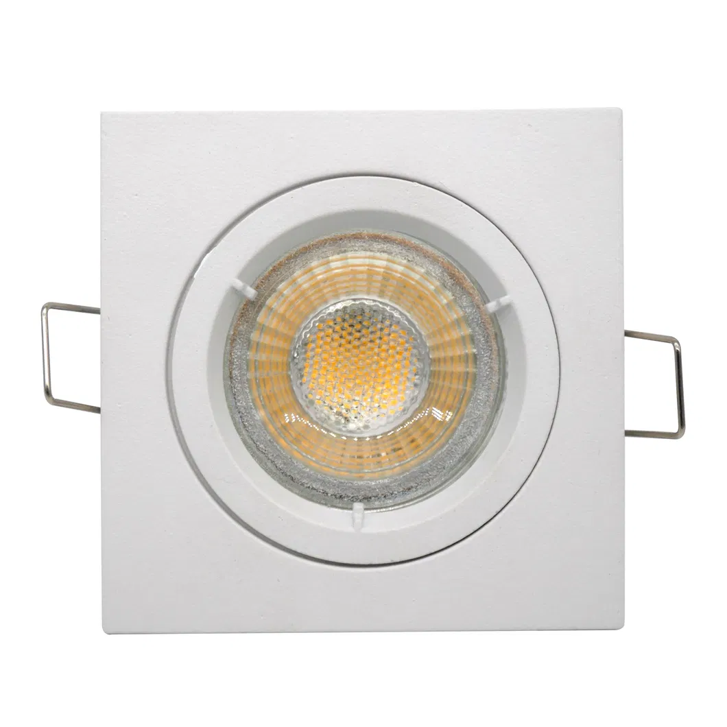 MR16 GU10 Aluminum LED Halogen Square Frames Recessed Housing Spotlight Ceiling Light Fixture Downlight