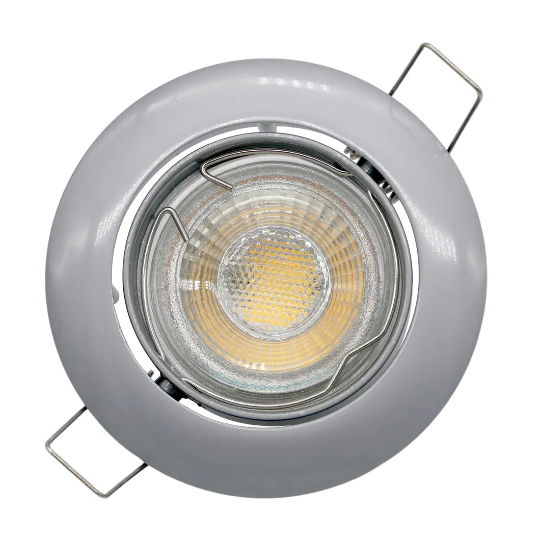 Aluminum MR16 GU10 LED Halogen Round Downlight Fixture Recessed Ceiling Light Adjustable Spotlight