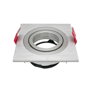 Lathe Aluminum MR16 GU10 LED Halogen Recessed Ceiling Light Adjustable Downlight Fixture Spotlight