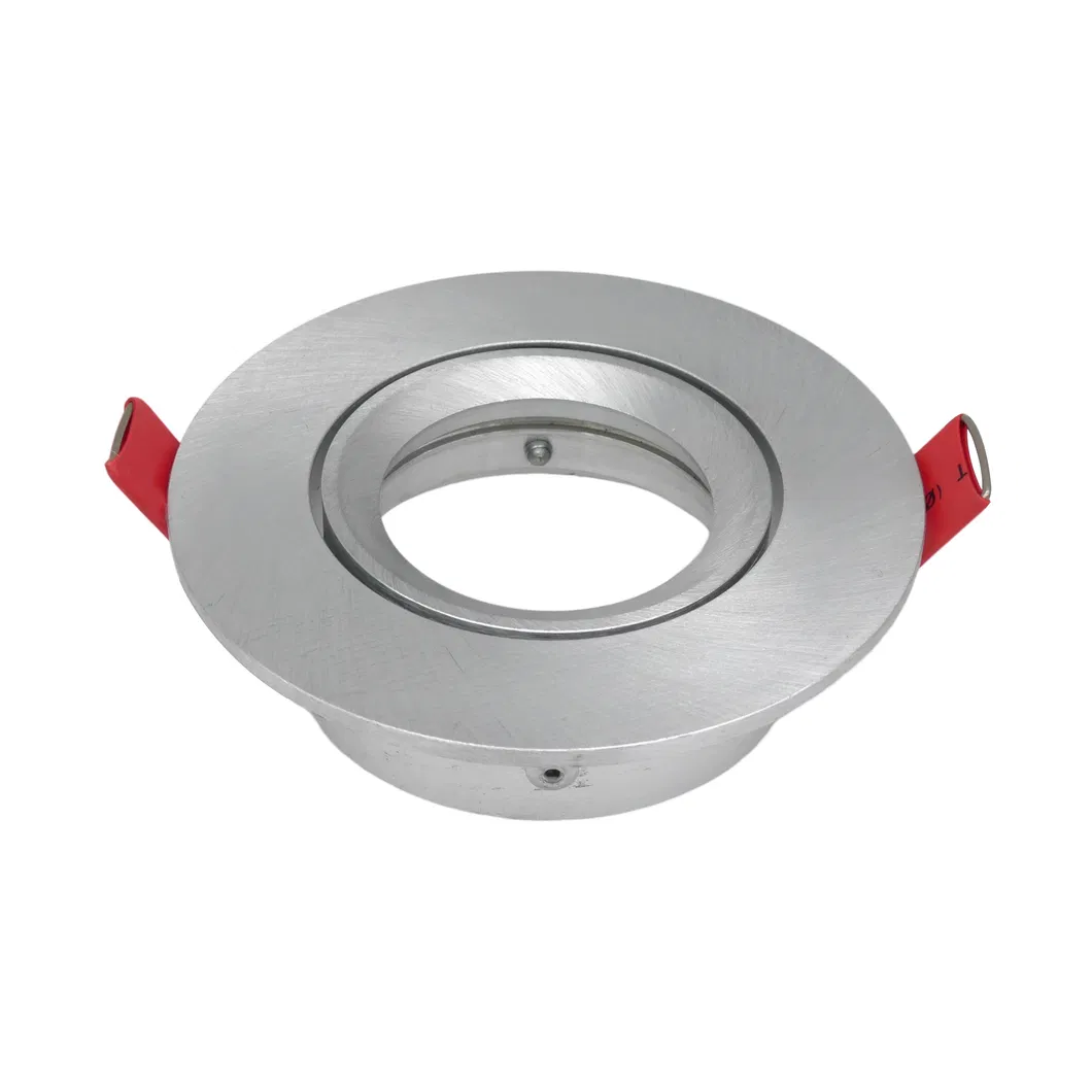 Aluminum LED Halogen MR16 GU10 Recessed Ceiling Light Round Interior-Lighting Downlight Fixture Frame Adjustable Tilt 90mm Spotlight