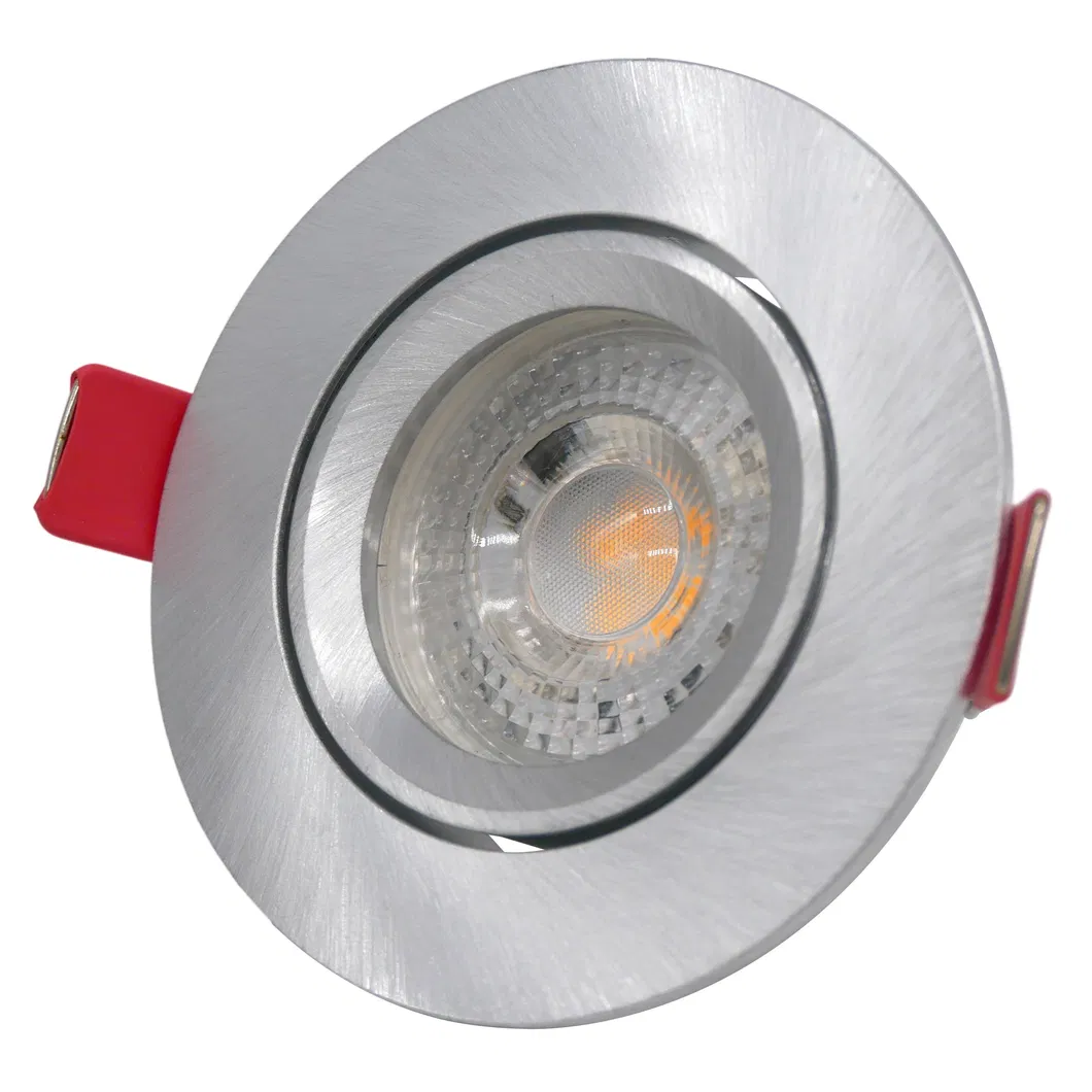 LED Halogen MR16 GU10 Recessed Ceiling Light Round Hotel Home Commercial Lighting Downlight Fixture Frame Adjustable Tilt Spotlight with Aluminum