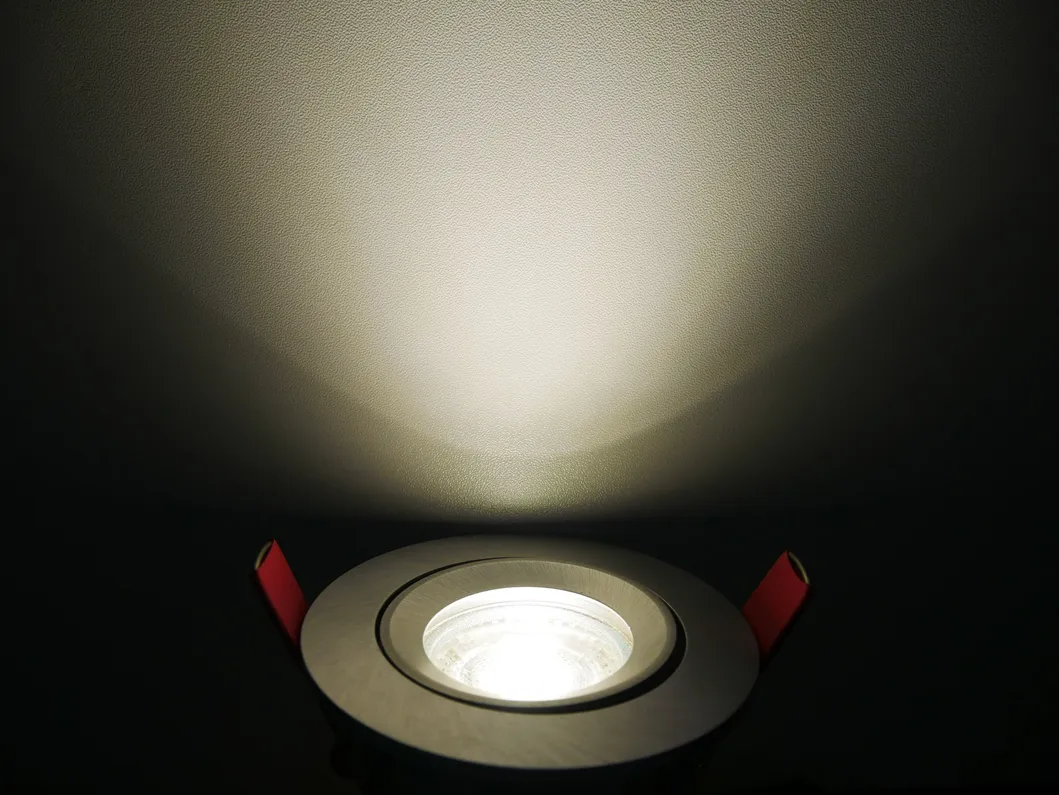 Aluminum MR16 GU10 LED Halogen Recessed Lights-Lighting Ceiling Light Round Hotel Home Lighting Downlight Frame Adjustable Tilt Spotlight