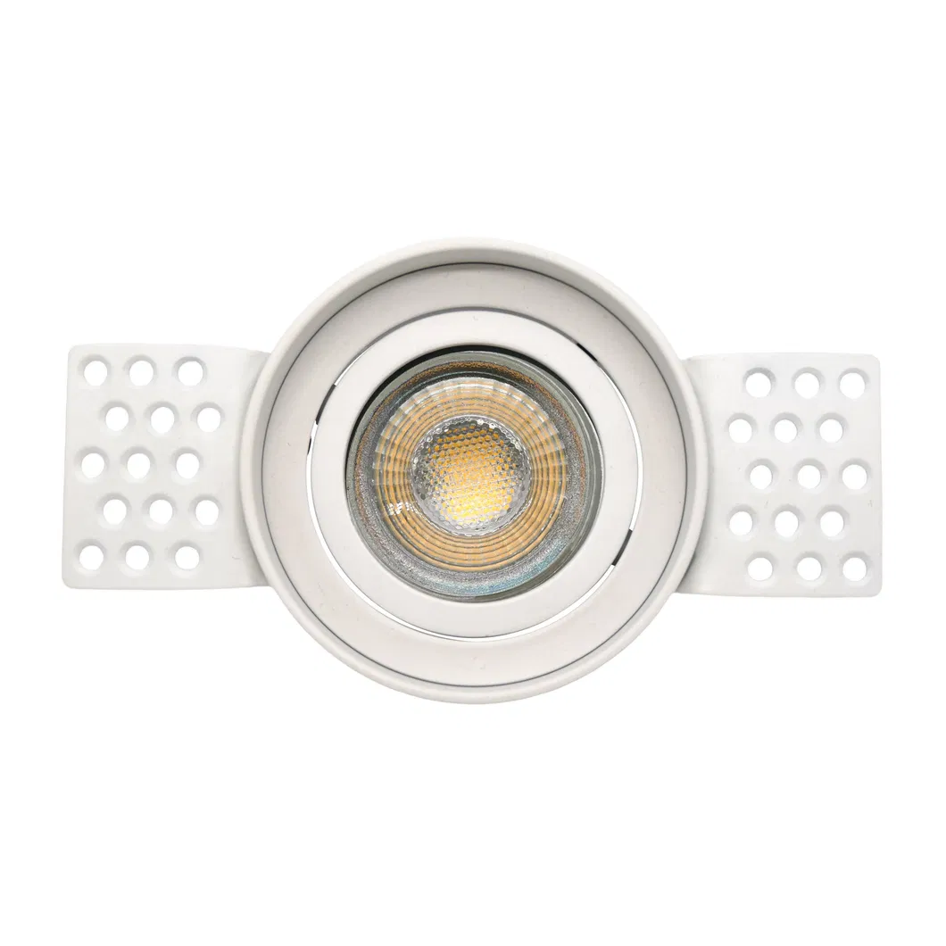 Aluminum MR16 GU10 LED Halogen Recessed Borderless Embedded Ceiling Light Adjustable Downlight