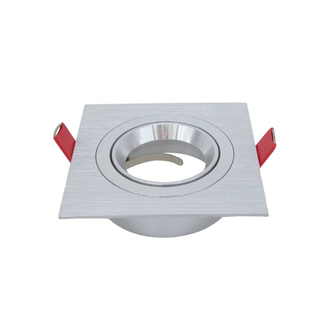 MR16 GU10 LED Light Lathe Aluminum Halogen Recessed Interior-Lighting Square Ceiling Light Adjustable Fixture Spotlight Downlight