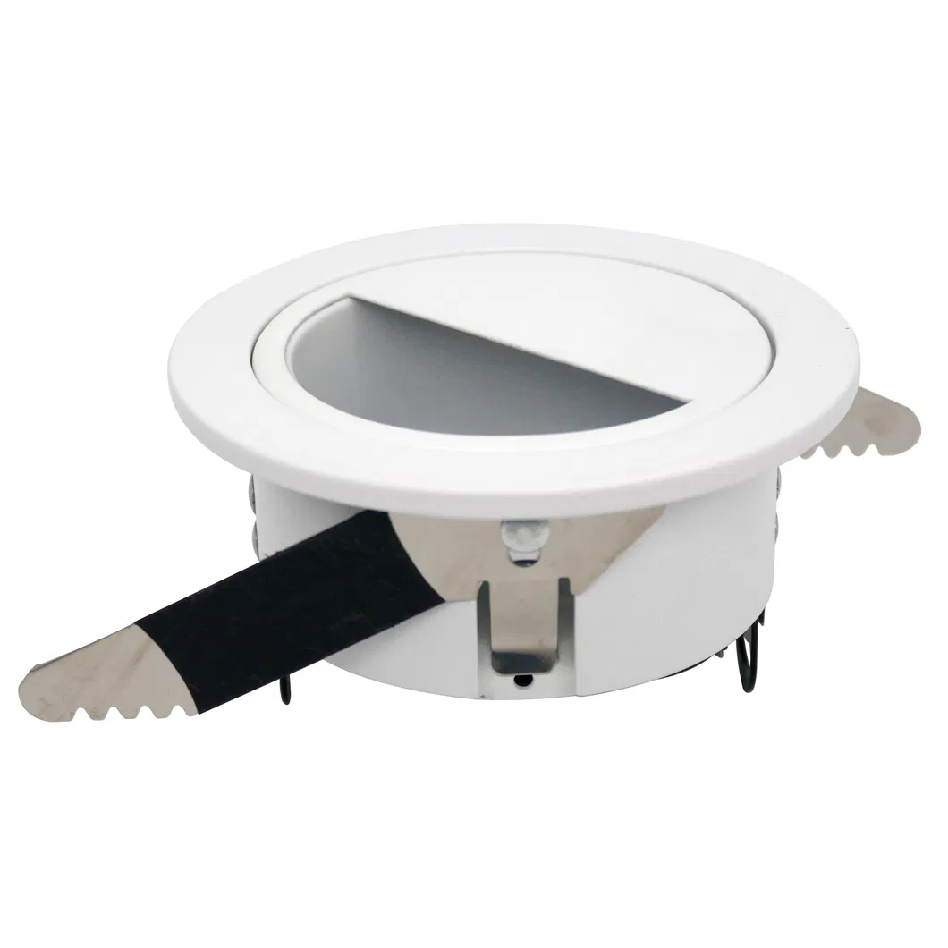 Aluminum LED Halogen MR16 GU10 Recessed Ceiling Light Fitting Round Hotel Home Commercial Lighting Downlight Fixture Frame Adjustable Tilt Anti-Glare Spotlight