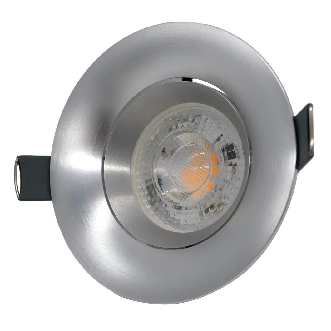 Aluminum LED Light Halogen MR16 GU10 Recessed Ceiling Light Fitting Round Trumpet Commercial Lighting Downlight Fixture Frame Adjustable Tilt Spotlight
