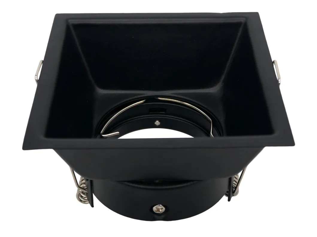 Aluminum LED Halogen MR16 GU10 Recessed Ceiling Light Fitting Square Commercial Lighting Downlight Fixture Frame Adjustable Tilt Spotlight