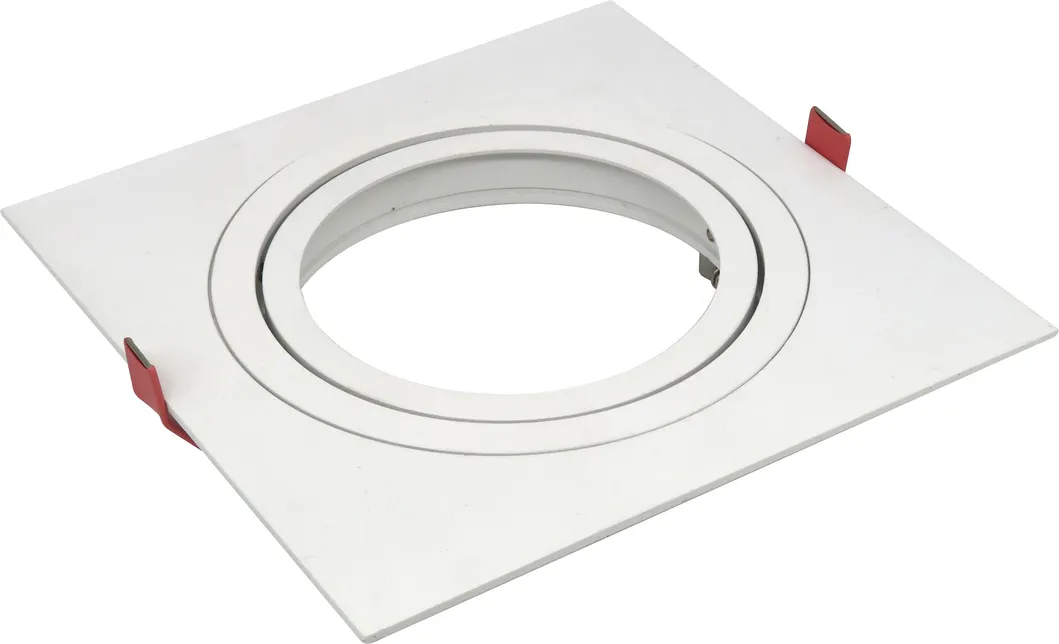 MR16 GU10 LED Halogen Recessed Ceiling Light Square Adjustable Spotlight Fixture Downlight Housing