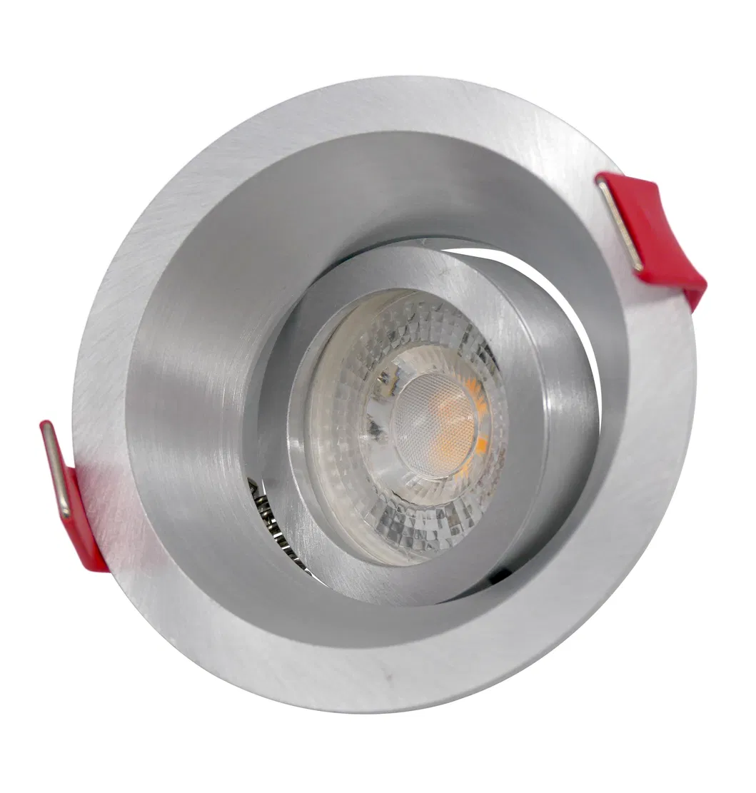 Aluminum LED Halogen MR16 GU10 Recessed Ceiling Light Fitting Round Hotel Home Commercial Lighting Downlight Frame Adjustable Tilt Spotlight
