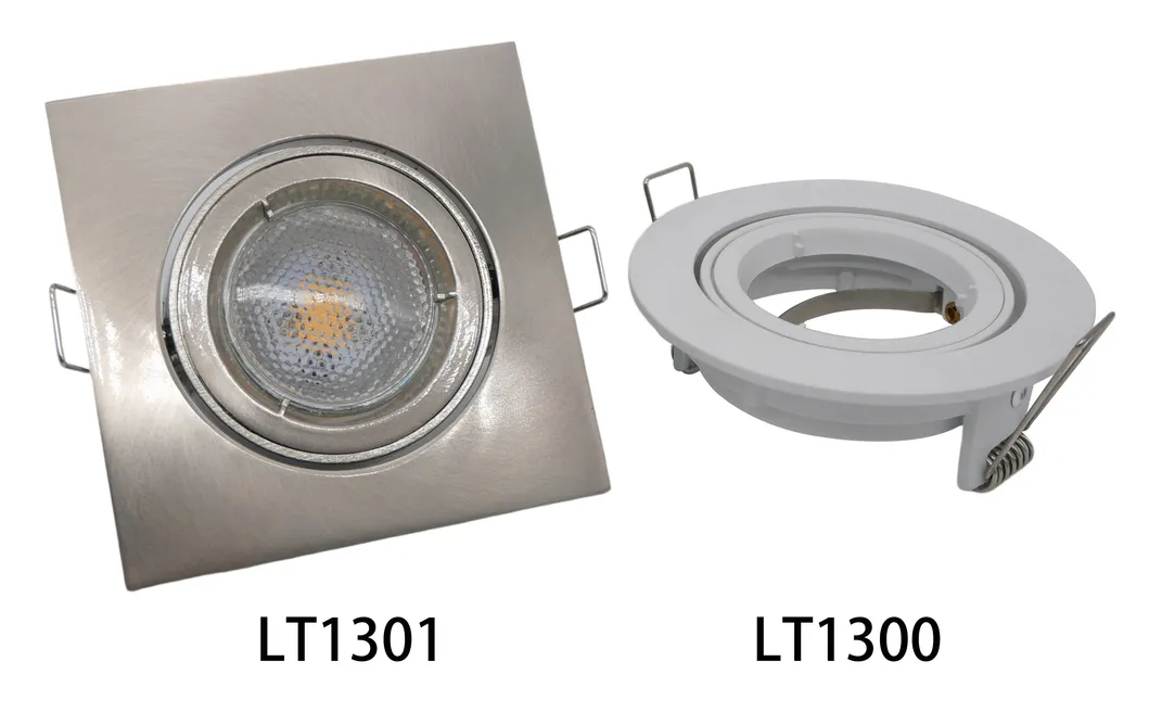 Aluminum MR16 GU10 LED Halogen Ceiling Light Commercial Indoor Lighting Home Shop Recessed Downlight Fixture Adjustable Tilt Spotlight