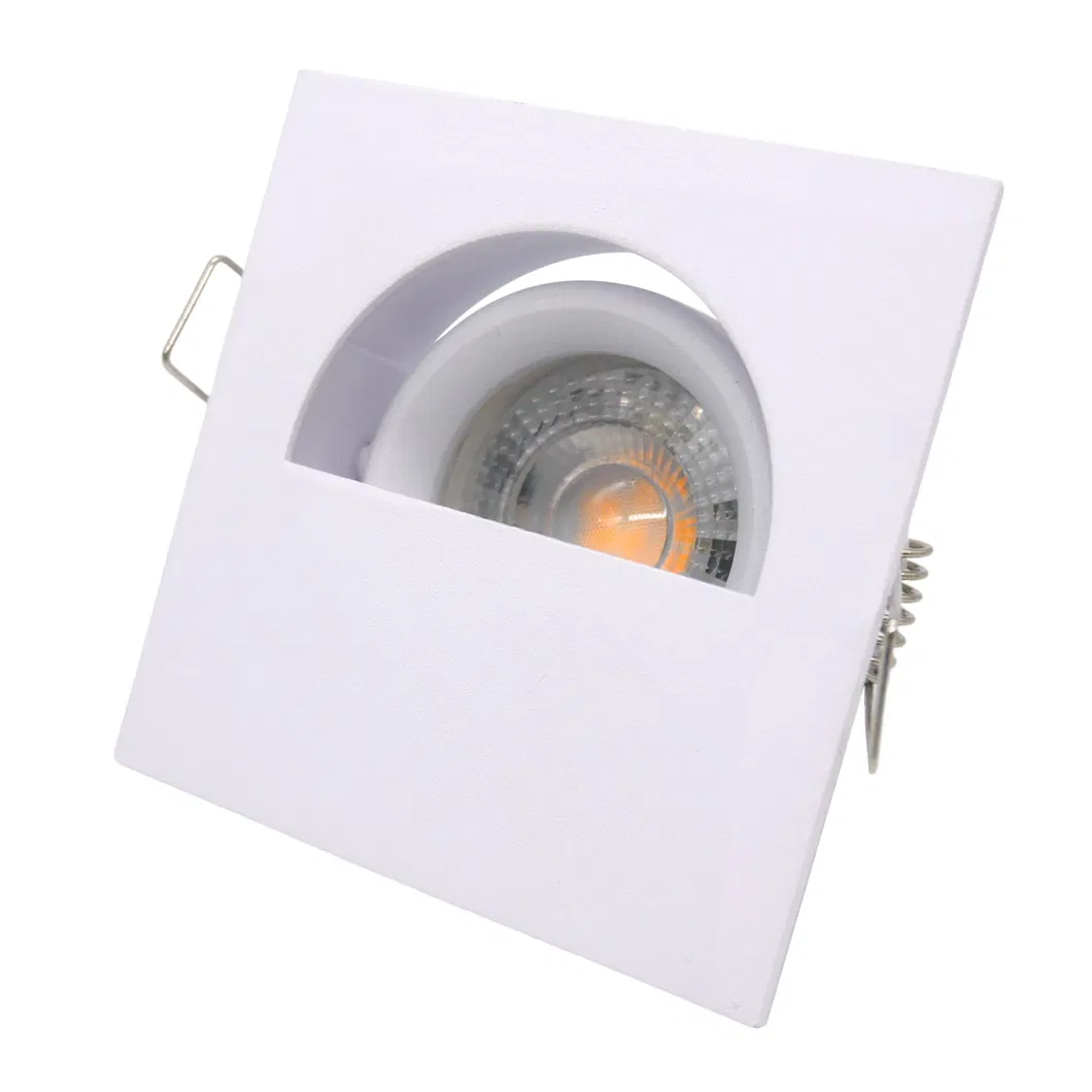 Halogen Square Trumpet Recessed Ceiling Light LED MR16 GU10 Interior-Lighting Spotlight Downlight Housing with Aluminum