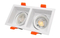 Aluminum MR16 GU10 LED Halogen Recessed Adjustable Double-Head Downlight Fixture Spotlight