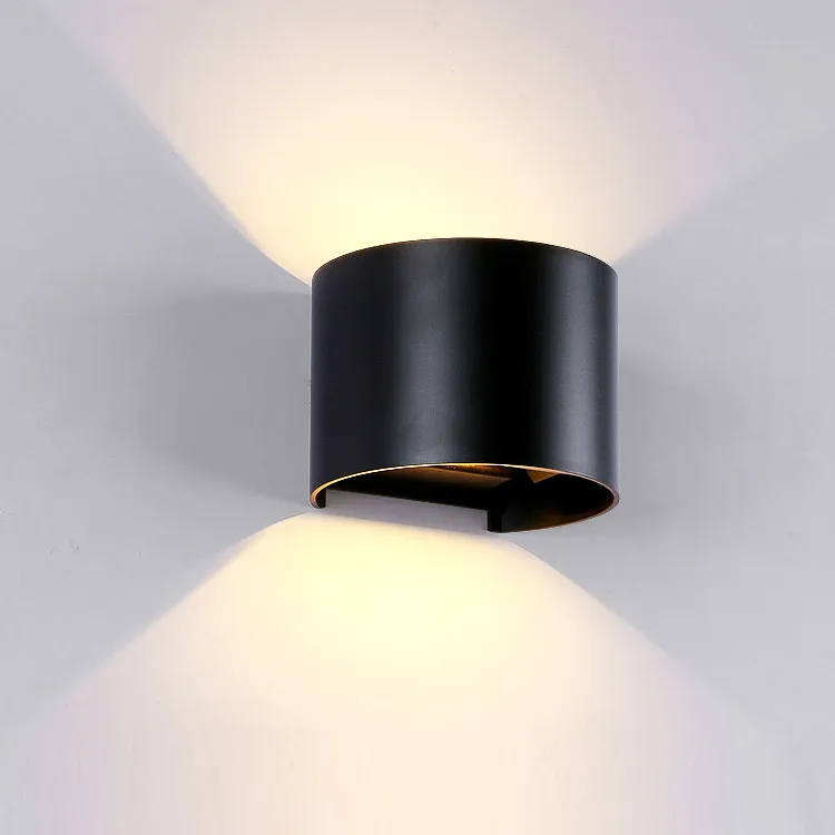 Aluminum LED Halogen Outdoor Round IP65 Garden Light Wall Lamp