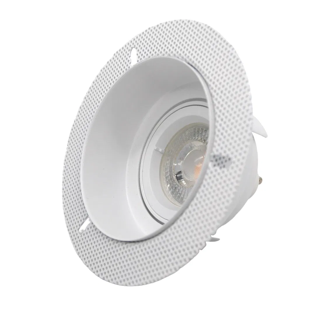 Aluminum MR16 GU10 LED Halogen Ceiling Light Commercial Indoor Lighting Home Recessed Downlight Fixture Adjustable Borderless Embedded Light Spotlight