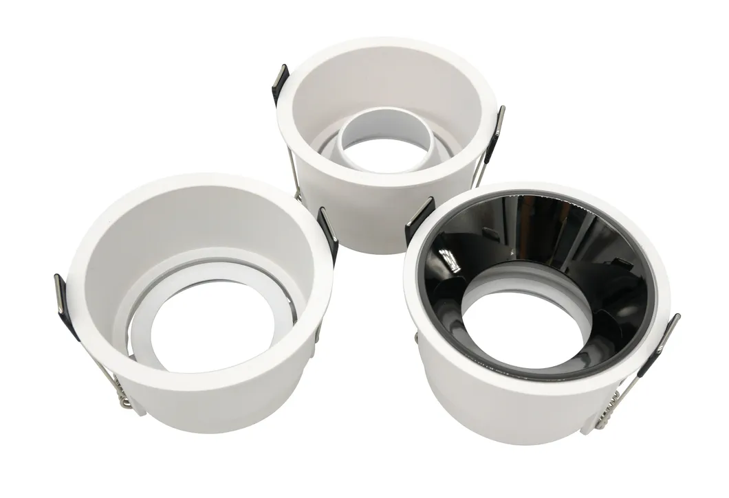 Aluminum LED Halogen Round Trumpet Recessed MR16 GU10 Reflector Spotlight Downlight Housing