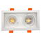Aluminum MR16 GU10 LED Halogen Recessed Double-Head Adjustable Ceiling Downlight Fixture Spotlight