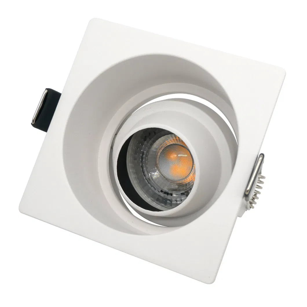 Aluminum LED Halogen Square Trumpet Recessed MR16 GU10 Interior-Lighting Spotlight Ceiling Light Housing