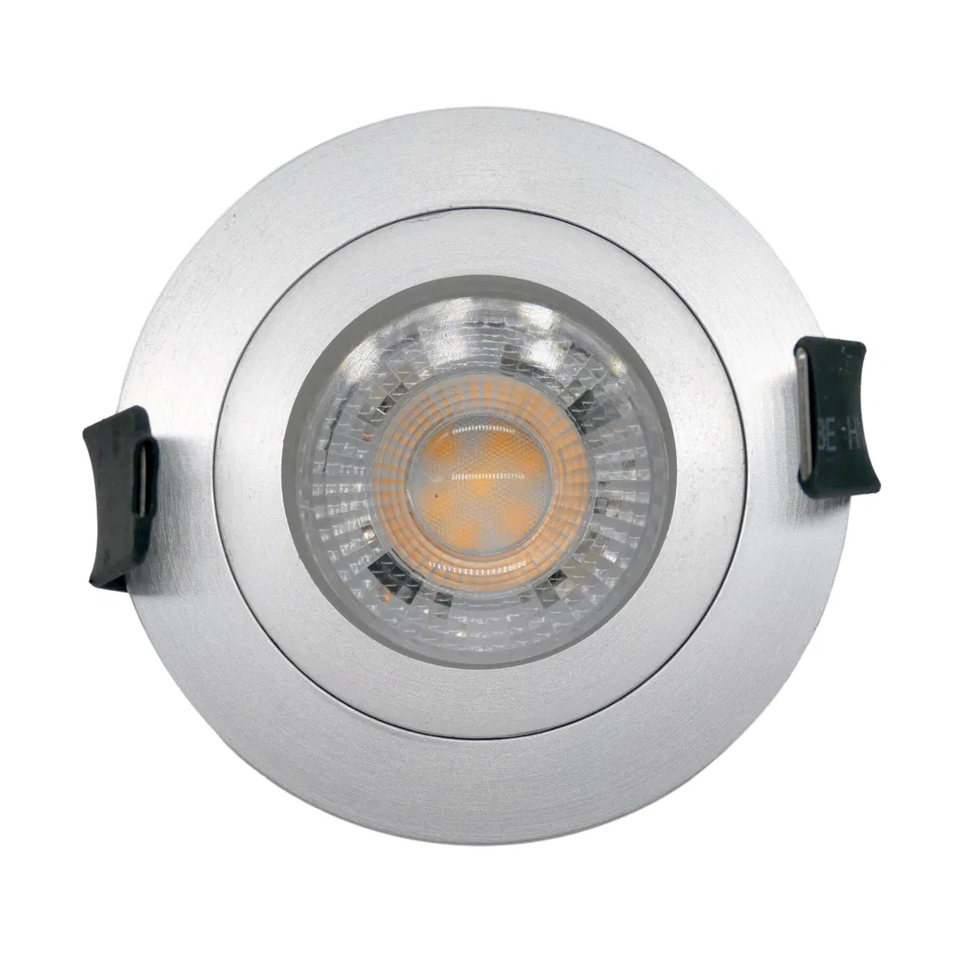 Aluminum MR16 GU10 LED Halogen Recessed Ceiling Light Round Interior-Lighting Downlight Fixture Frames Adjustable Tilt Spotlight