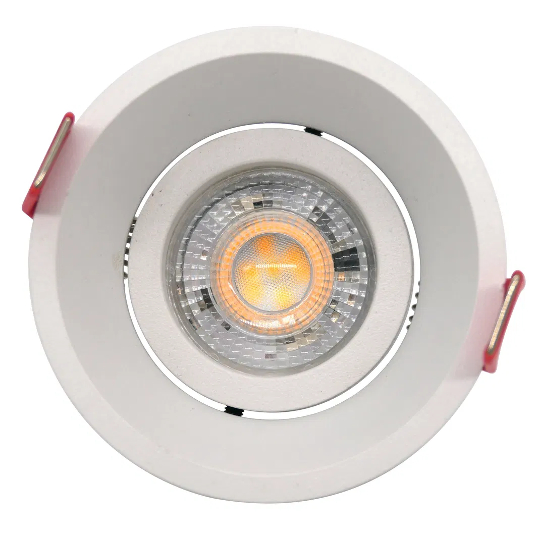 Aluminum LED Halogen MR16 GU10 Recessed Ceiling Light Fitting Round Lighting Fixture Frame Adjustable Tilt Mini Spotlight Downlight