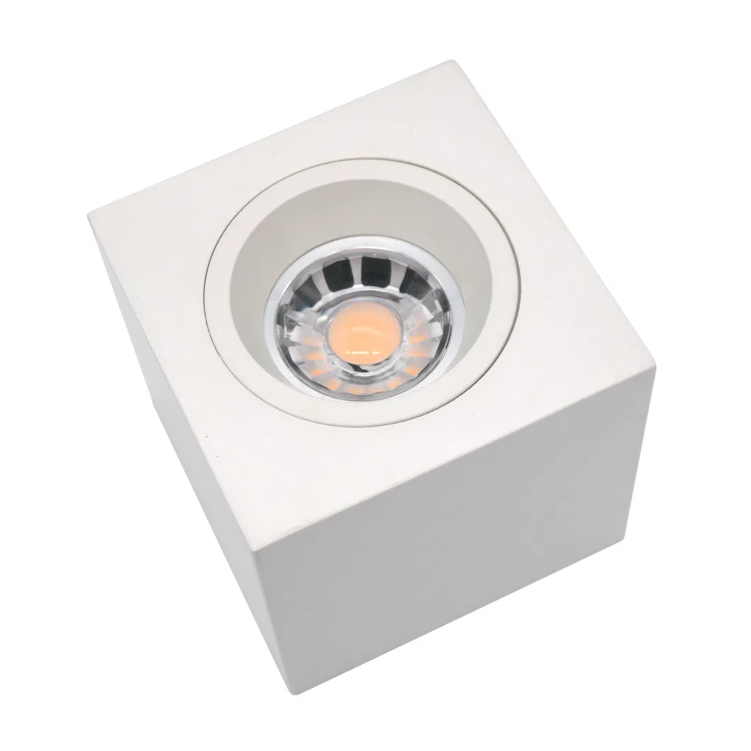 Aluminum Square Cuboid GU10 LED Light Halogen Decorative Fixture Surface Mounted Downlight