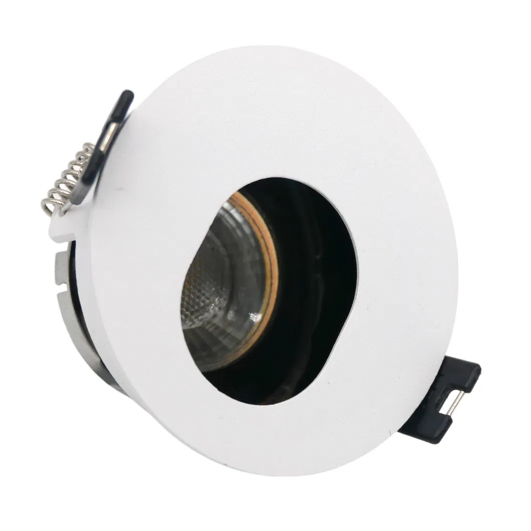 Aluminum MR16 GU10 LED Halogen Round Interior-Lighting Downlight Fixture Recessed Ceiling Light Adjustable Tilt Oval Spotlight
