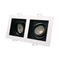 Aluminum MR16 GU10 LED Halogen Recessed Ceiling Light Indoor Commercial Lighting Adjustable Double Heads Downlight Fixture Spotlight