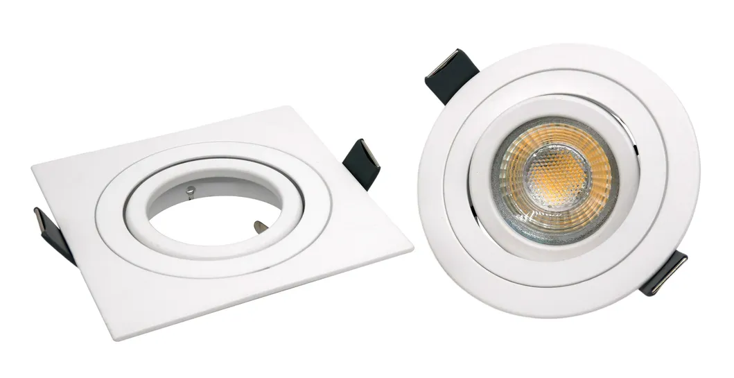 MR16 GU10 LED Halogen Recessed Interior-Lighting Ceiling Light Square Adjustable Spotlight Fixture Downlight