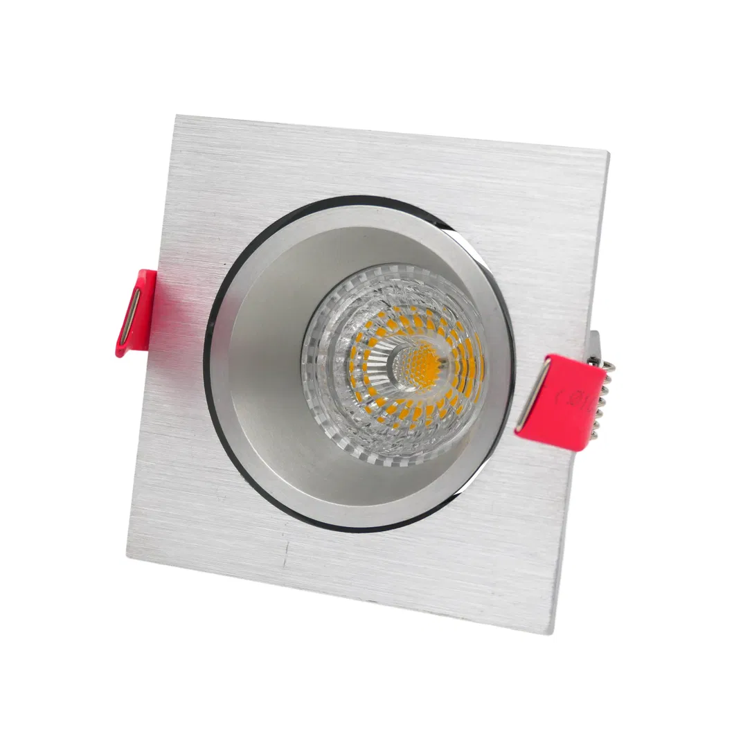 Aluminum MR16 GU10 LED Halogen Recessed Ceiling Light Square Hotel Home Interior-Lighting Downlight Fixture 360&deg; Rotatable Adjustable Spotlight