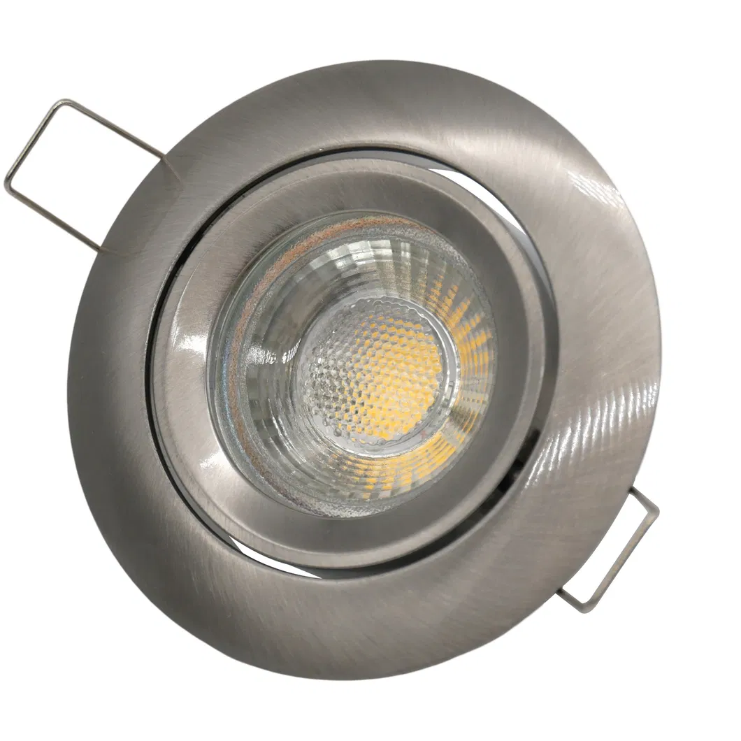 Aluminum MR16 GU10 LED Halogen Round Downlight Fixture Recessed Indoor Ceiling Light Adjustable Spotlight