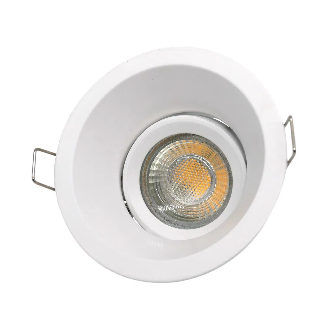 Aluminum MR16 GU10 LED Halogen Trumpet Round Downlight Fixture Recessed Ceiling Light Adjustable Spotlight