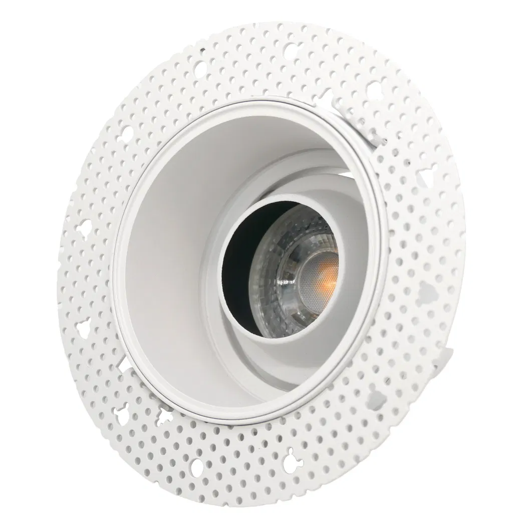 MR16 GU10 LED Halogen Round Trumpet Recessed Downlight Reflector Borderless Spotlight Housing