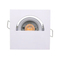 Aluminum MR16 GU10 LED Halogen Square Decorative Hotel Home Commercial Lighting Downlight Fixture Recessed Ceiling Light Adjustable Tilt Semicircle Spotlight