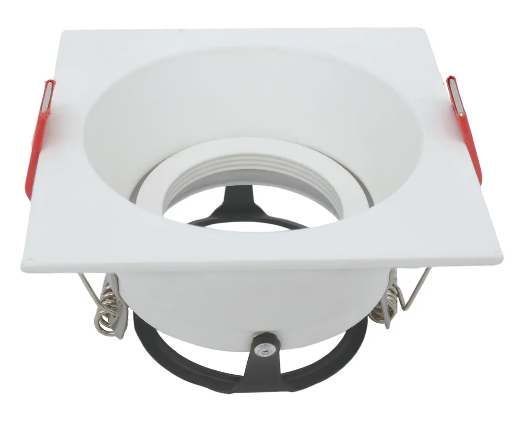 Aluminum MR16 GU10 LED Light Halogen Recessed Ceiling Light Square Interior-Lighting Downlight Fixture 360&deg; Rotatable Adjustable Spotlight